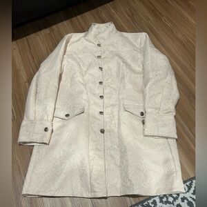 Victorian Elegant Cream Mens Dressing Coat Costume Size 3XL